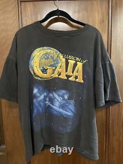 Rare Vintage 1994 Illusion of Gaia Super Nintendo Game T-Shirt Black Size XL