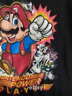 Rare Vintage 1998 Super Mario Nintendo Power Player Tshirt Adult Size L