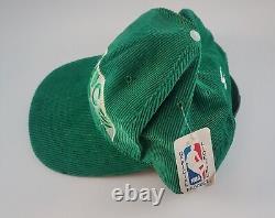 Rare Vintage 90s Seattle Super Sonics NBA Starter Snapback Hat Cordoury NWT