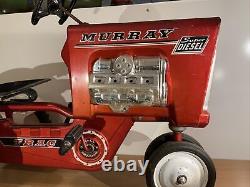 Rare! Vintage Antique Murray Super Diesel Trac Red Pedal Tractor