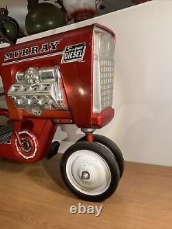 Rare! Vintage Antique Murray Super Diesel Trac Red Pedal Tractor