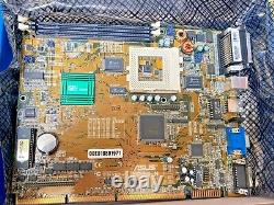 Rare Vintage Asus Sp98-n Nlx Super Socket 7 MB Riser Manual CD Vga Lan Mbmxrk