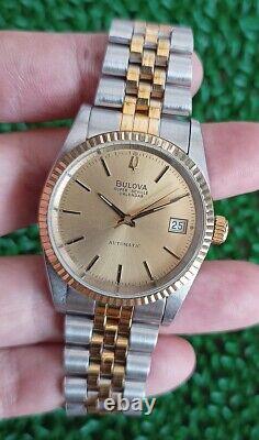 Rare Vintage Bulova Super Seville Calendar Automatic Swiss Made Gent Watch