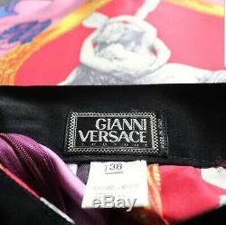 Rare Vintage Gianni Versace Silk Shirt & Skirt 100% Silk Dancing Women