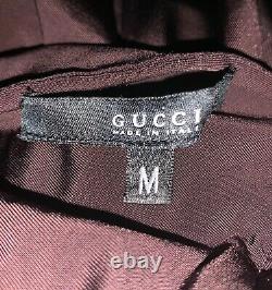 Rare Vintage Gucci x Tom Ford Fall 2004 Brown Stretch T-Bar Halter Top (Size M)