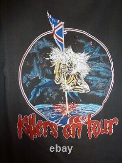 Rare Vintage IRON MAIDEN 80s Killers on Tour Original Concert T Shirt Sz M USA