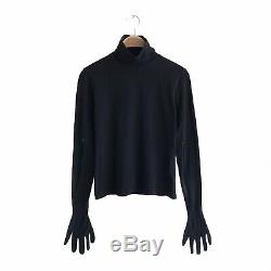 Rare Vintage Jean Paul Gaultier Glove Attached Avantgarde Top Shirt Black