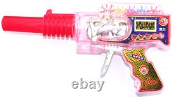Rare Vintage KO Super Jet Ray Gun Transparent, Friction Motor, Sparks, Boxed