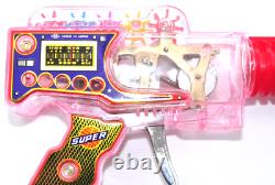 Rare Vintage KO Super Jet Ray Gun Transparent, Friction Motor, Sparks, Boxed