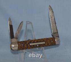 Rare Vintage New York Knife Co Bone Whittler Knife 1856-1931 Super Nice