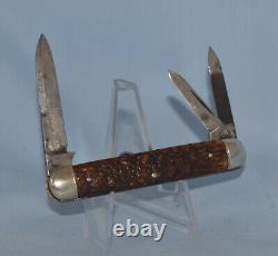 Rare Vintage New York Knife Co Bone Whittler Knife 1856-1931 Super Nice