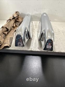 Rare Vintage Pair New Ford Super Deluxe Chrome Bumper Guards NOS Rat Rod