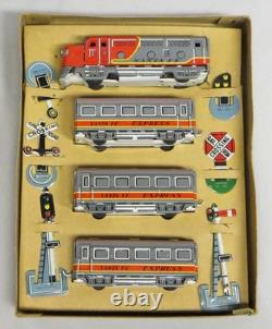 Rare Vintage Santa Fe Super Chief Japan Friction Tin Train Set withSignals MIB Rare Vintage Santa Fe Super Chief Japan Friction Tin Train Set withSignals MIB