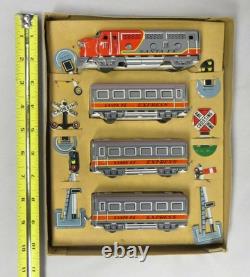 Rare Vintage Santa Fe Super Chief Japan Friction Tin Train Set withSignals MIB Rare Vintage Santa Fe Super Chief Japan Friction Tin Train Set withSignals MIB