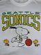 Rare Vintage Seattle Super Sonics T Shirt Snoopy Woodstock Peanuts Schulz