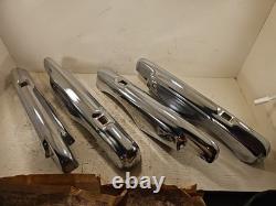 Rare Vintage Set Of 4 New Ford Super Deluxe Chrome Bumper Guards NOS
