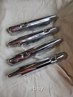Rare Vintage Set Of 4 New Ford Super Deluxe Chrome Bumper Guards NOS