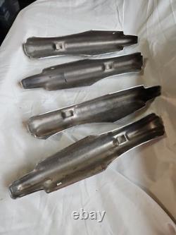 Rare Vintage Set Of 4 New Ford Super Deluxe Chrome Bumper Guards NOS