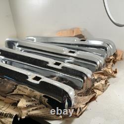 Rare Vintage Set Of 4 New Ford Super Deluxe Chrome Bumper Guards NOS
