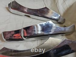 Rare Vintage Set Of 4 New Ford Super Deluxe Chrome Bumper Guards NOS