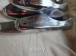 Rare Vintage Set Of 4 New Ford Super Deluxe Chrome Bumper Guards NOS