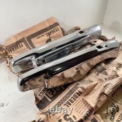 Rare Vintage Set Of 4 New Ford Super Deluxe Chrome Bumper Guards NOS