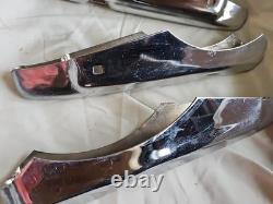 Rare Vintage Set Of 4 New Ford Super Deluxe Chrome Bumper Guards NOS