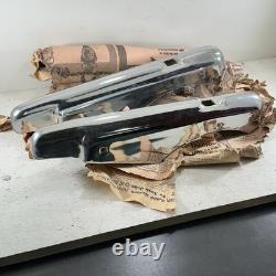 Rare Vintage Set Of 4 New Ford Super Deluxe Chrome Bumper Guards NOS