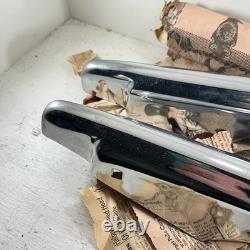 Rare Vintage Set Of 4 New Ford Super Deluxe Chrome Bumper Guards NOS