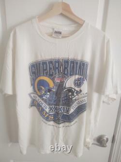 Rare Vintage Super bowl XXVII T-Shirt St Louis Rams /Tennessee Titans