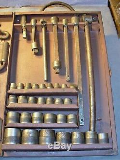 Rare Vtg 1926 Snap-On 45 Pc Super Service Set-1/2 & 5/8 Drive Socket Wrenches