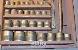 Rare Vtg 1926 Snap-On 45 Pc Super Service Set-1/2 & 5/8 Drive Socket Wrenches