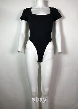 Rare Vtg Alaia 90s Black Bodysuit XS