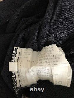 Rare Vtg Alexander McQueen Black 1998 Knit Sheer Panel Top L