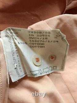 Rare Vtg Alexander McQueen Orange 90s Patchwork Spiral Button Top S
