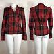 Rare Vtg Alexander Mcqueen McQ Red Tartan Plaid Jacket S 40