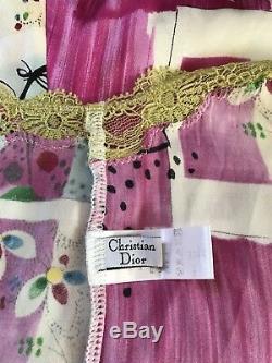 Rare Vtg Christian Dior Silk Blend Filth Top M