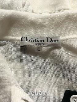 Rare Vtg Christian Dior Sports Embroidered Logo Polo Shirt L