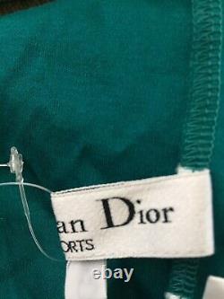 Rare Vtg Christian Dior Sports Teal Green Logo Tank Top M