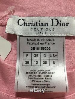 Rare Vtg Christian Dior by John Galliano Adiorable Pink Tank Top S