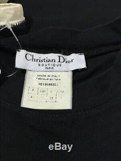 Rare Vtg Christian Dior by John Galliano Black J'adore 6 Top S