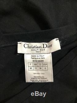 Rare Vtg Christian Dior by John Galliano Black J'adore Tee 38 S