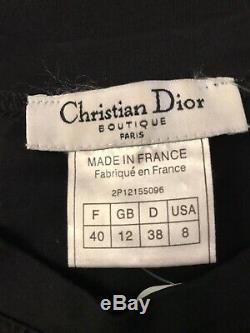 Rare Vtg Christian Dior by John Galliano Black J'adore Top S