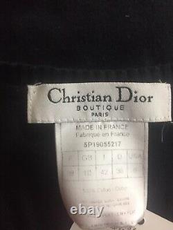 Rare Vtg Christian Dior by John Galliano Black Knit Tank Top S