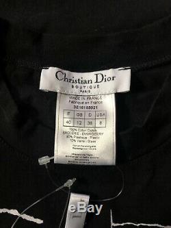Rare Vtg Christian Dior by John Galliano Black Sequin Hardcore Tee M
