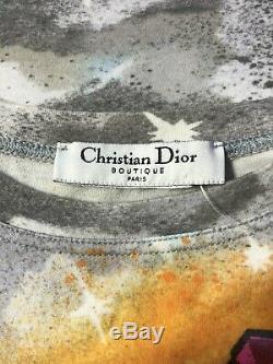 Rare Vtg Christian Dior by John Galliano Graffiti Logo Tee S