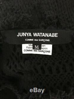 Rare Vtg Comme des Garcons Junya Watanabe Black Knit Top M SS2006