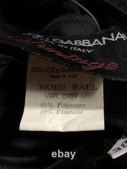 Rare Vtg Dolce & Gabbana Black Angel Charm Bustier XS