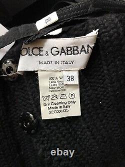 Rare Vtg Dolce & Gabbana Black Knit Bustier Corset Top XS