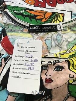 Rare Vtg Dolce & Gabbana Comic Book Tank Top S